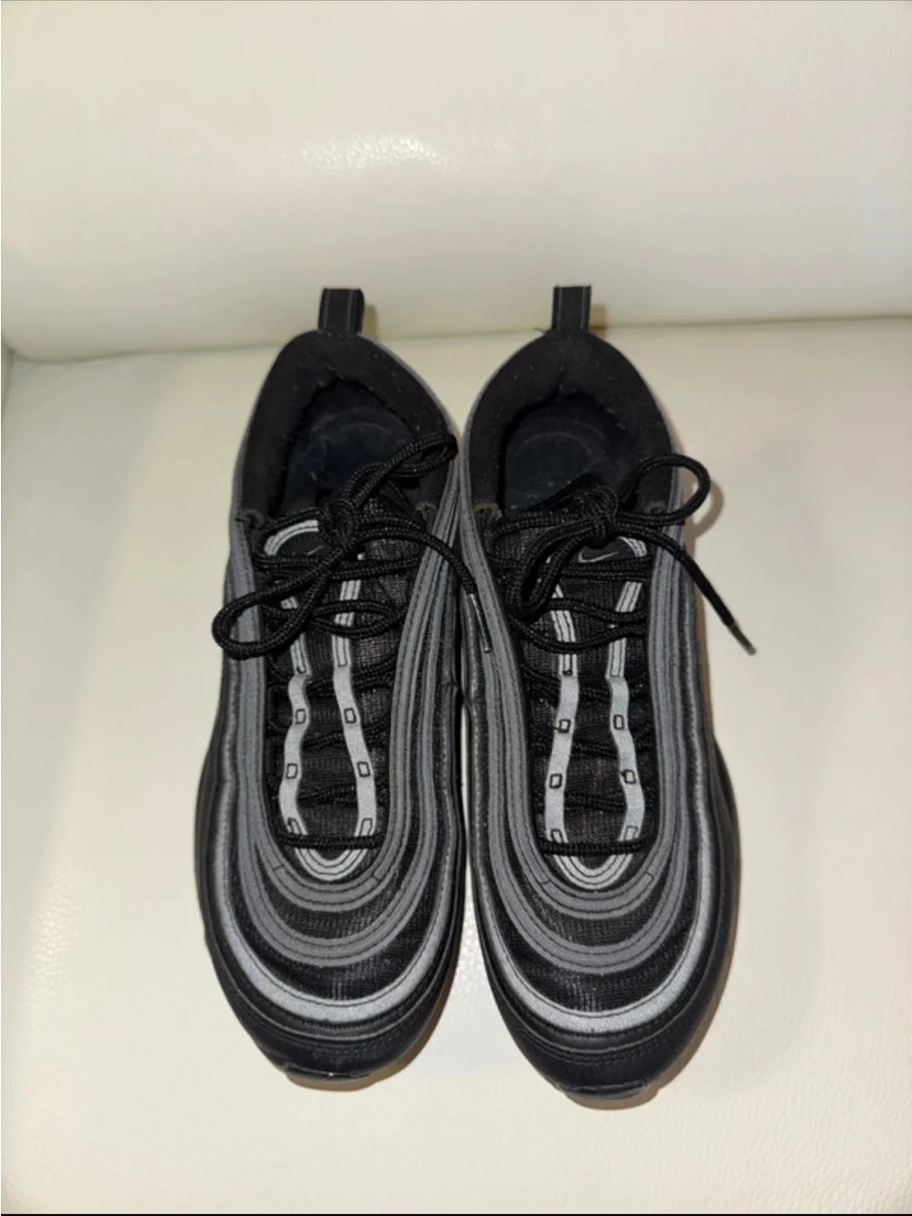 NIKE BLACK AIR MAX 97 LOW TOP SNEAKERS